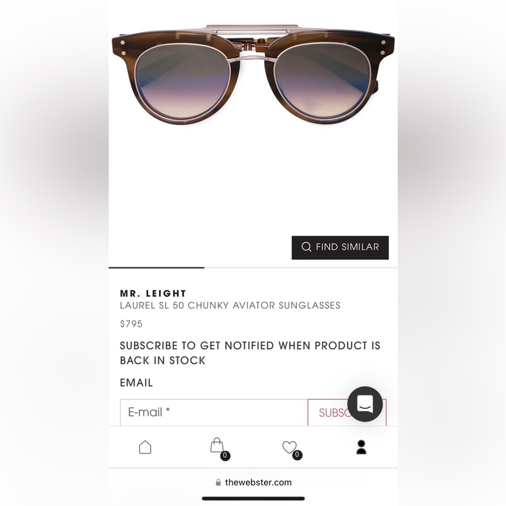 MR. LEIGHT LAUREL SL 50 CHUNKY AVIATOR SUNGLASSES sold out
